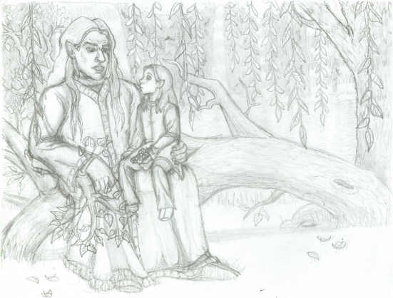 Glorfindel and Elfling Legolas by 0ash0