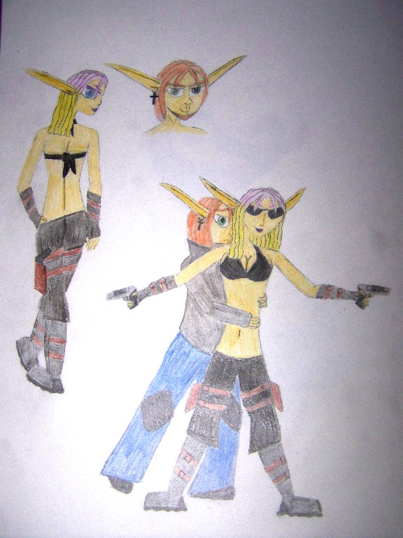 Jakie and Daxter by 0purple0gone0wild0