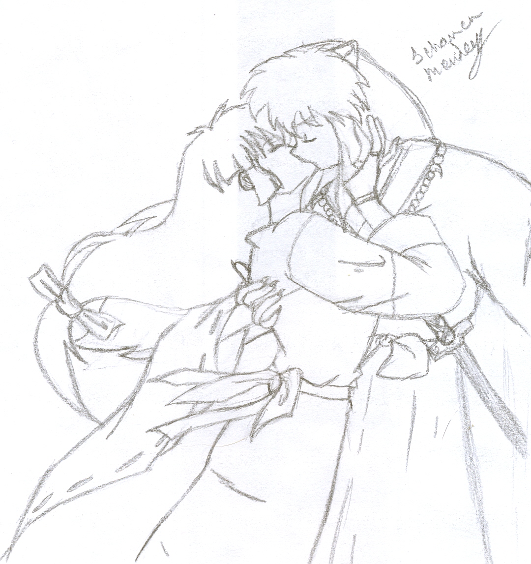 Request - linkxmidna100 - Inuyasha and Sango Kiss by 1513