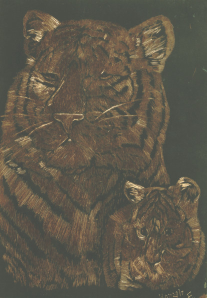 Tiger Mother and Cub by 18HannahBanana18