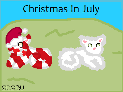 Christmas Cane(Chris) and Kayoko by 2cute2bu