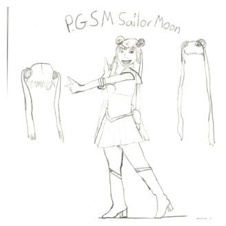Sailor Moon in PGSM form by 2greenlimes