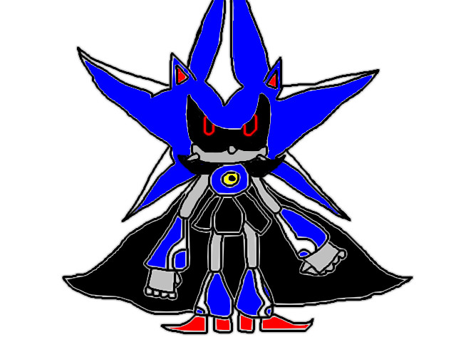 An extremely lazy metal sonic pic by 2ki_sugar_gliders