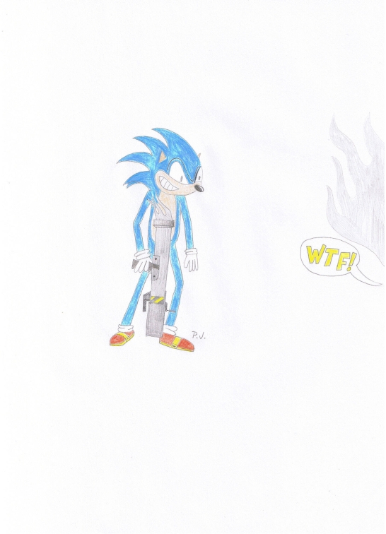 1st Attempt To Draw Sonic by 357
