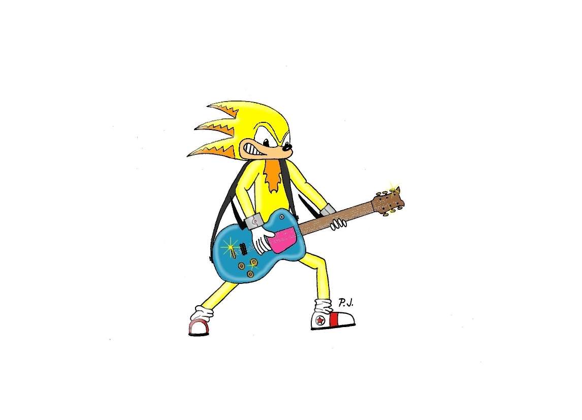 Blaze Playing Guitar by 357