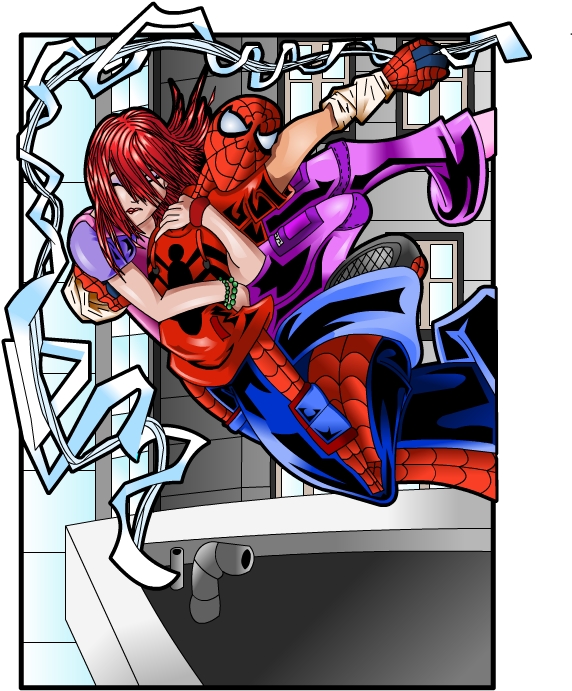 spidey and mj by 5439