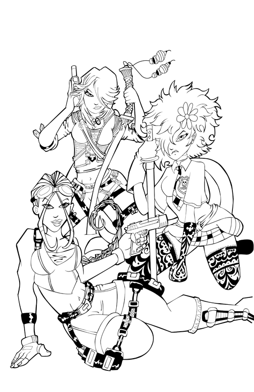 video game girlz Inked by 5439