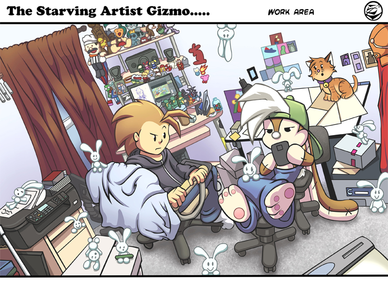 Starving artist Gizmo Work area by 5439