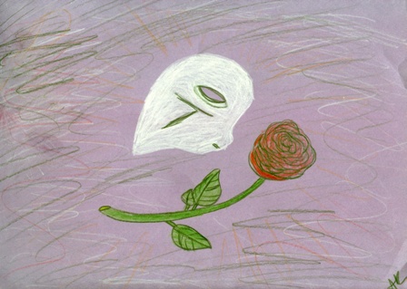 Phantom Mask & Rose by 5th_child94
