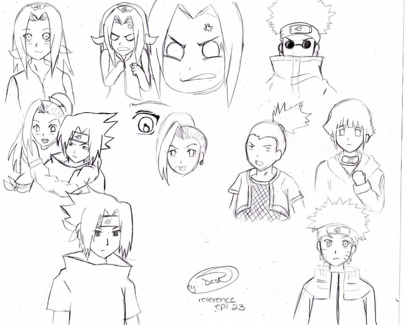 Naruto sketches by 9127