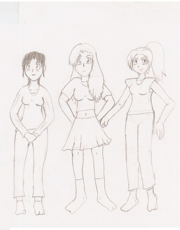 girls(not colored) by AC