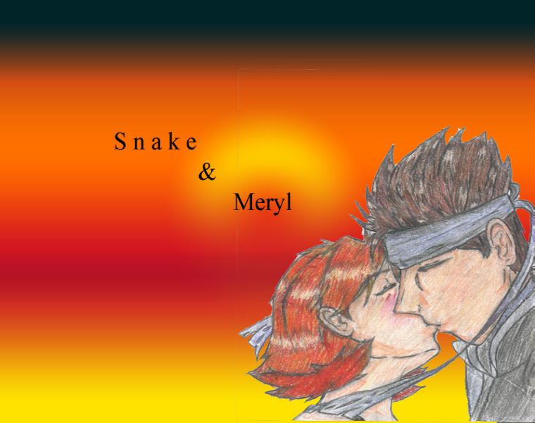 Snake & Meryl err...uh... smooch. by ADDICT