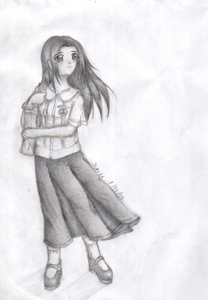 Anime Me In My School Uniform (Sketch by ADDICT