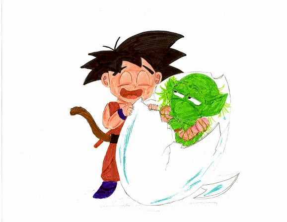 Goku and Ma Junior by AJ_the_Namek_child