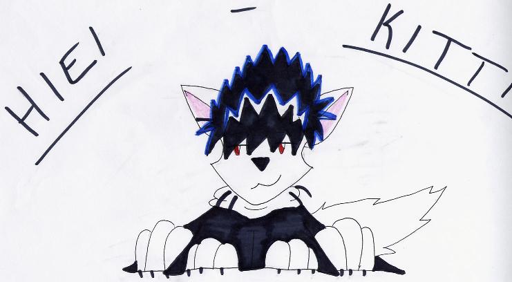 Hiei Kitty by AJay-the-Pyro