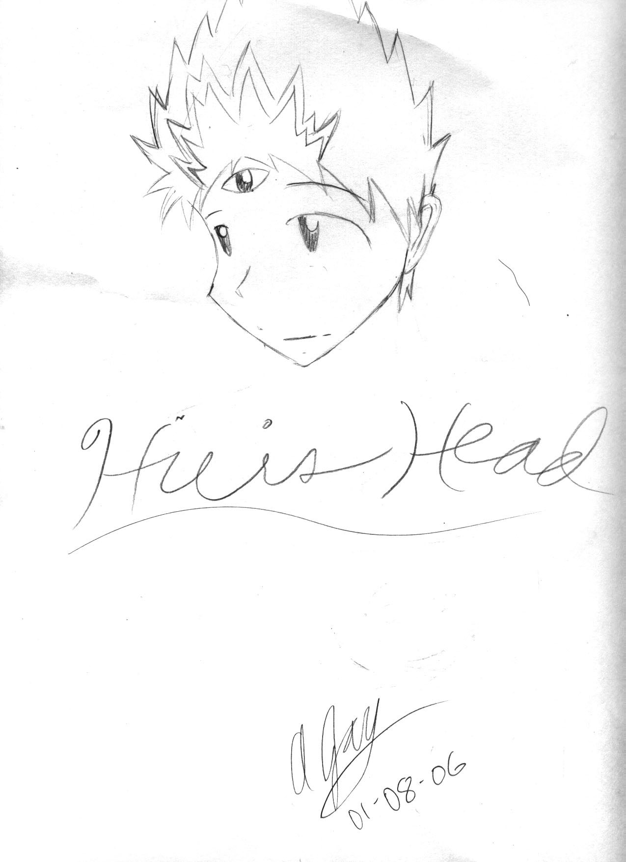 Hiei's Head by AJay-the-Pyro
