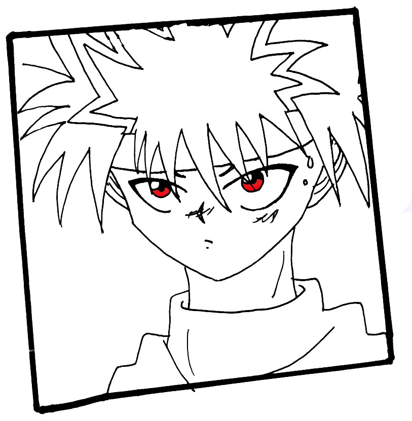 Hiei Embarrassed by AJay-the-Pyro