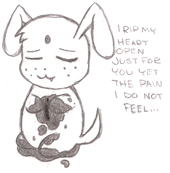 Rip my Heart Open~ Emo Puppy by ARCHERcat