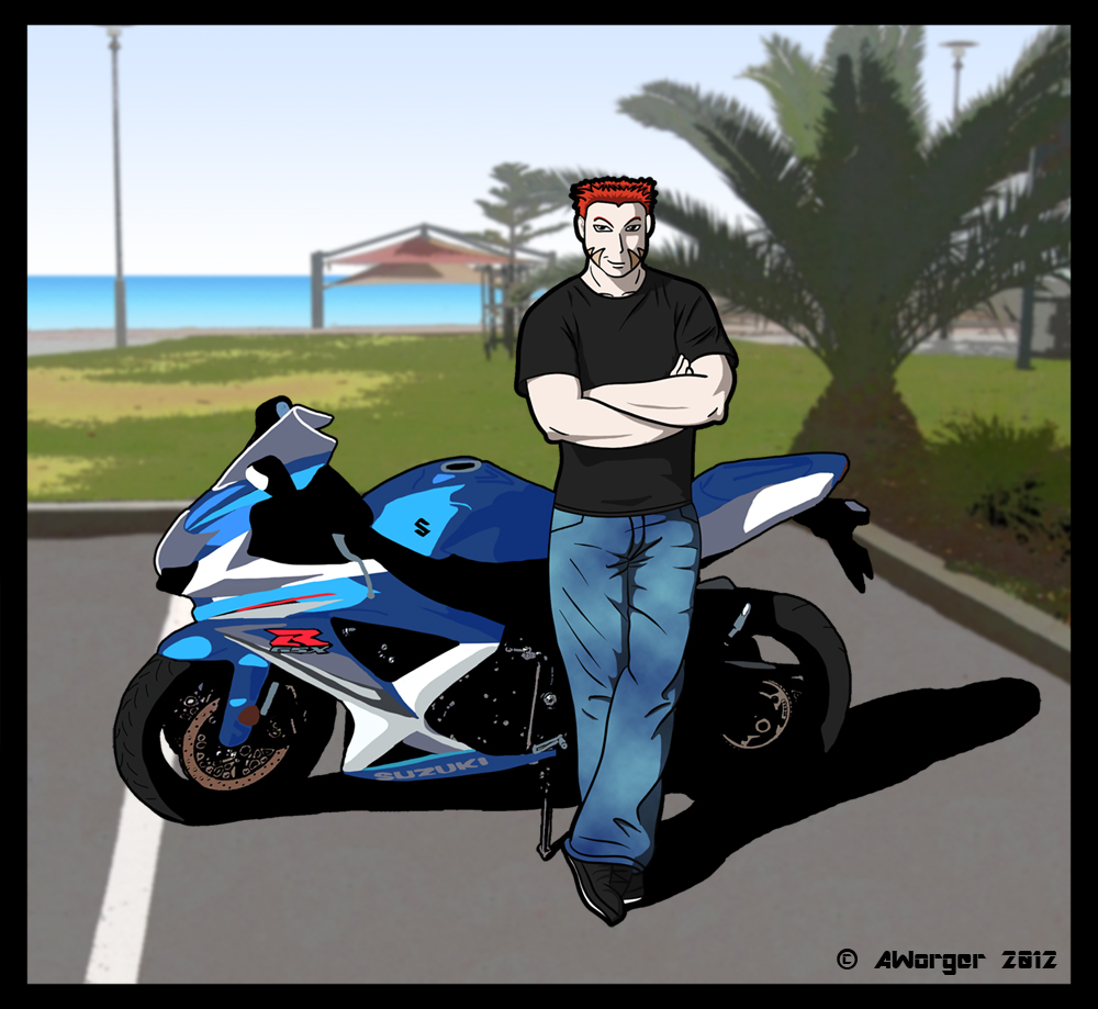 Worgalite and his Suzuki GSX R by AWorger