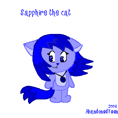 Sapphire the Cat by AbandonedTeen
