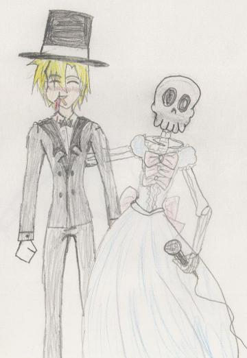 "Top Hat and Skeleton" by Abbey_Ryou