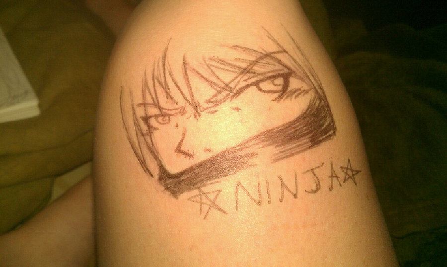 Ninja on my Knee by AbsoluteBaroque
