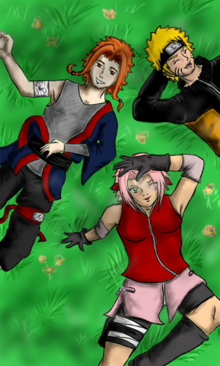 Sakura, Naruto and OC by Aethera