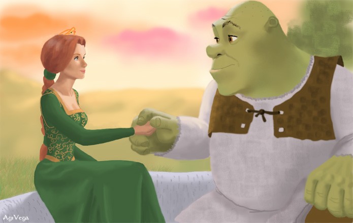 Shrek and Fiona by AgiVega