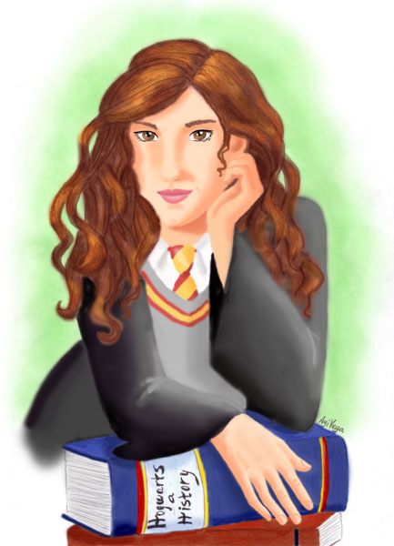 Bookworm Hermione by AgiVega