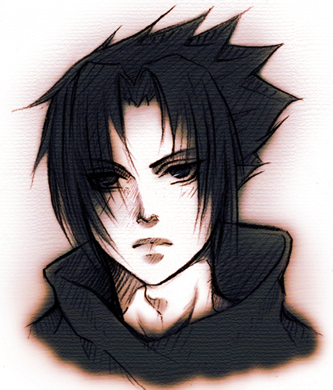 sasuke portrait - sketch by AikaXx