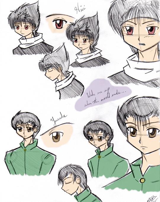 Doujinshi Sketches #2 by Akane_The_Fox