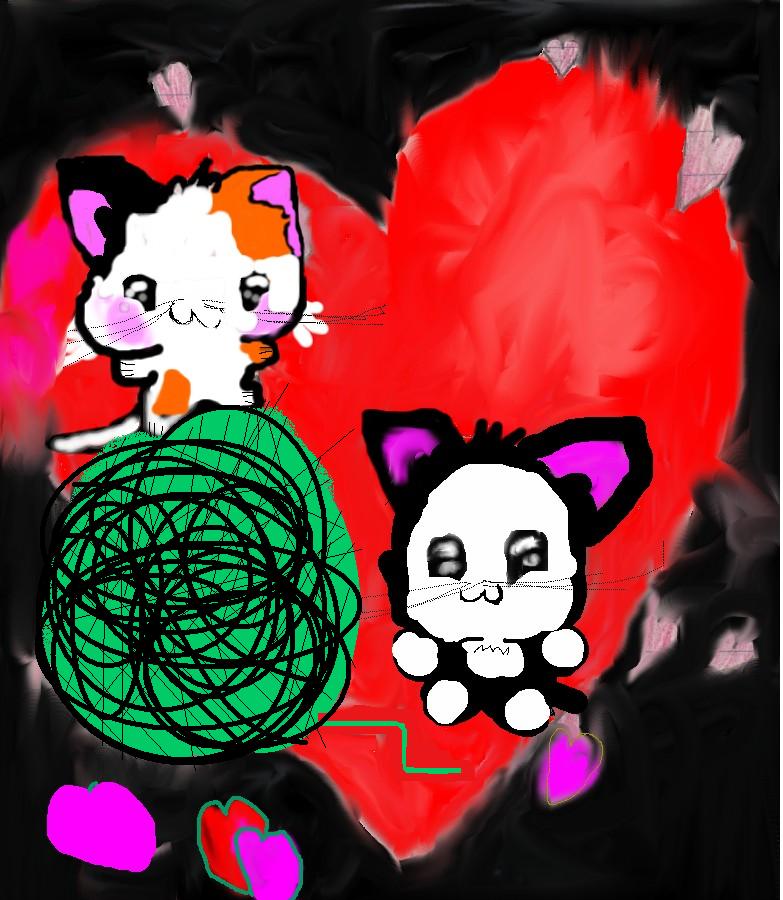 two kittens by Akeyada