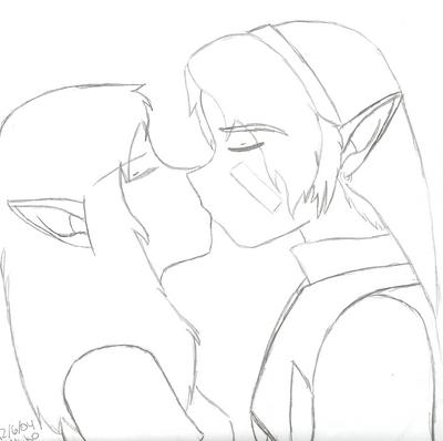Keera and Link *redone* by Akiko_the_fox_demon