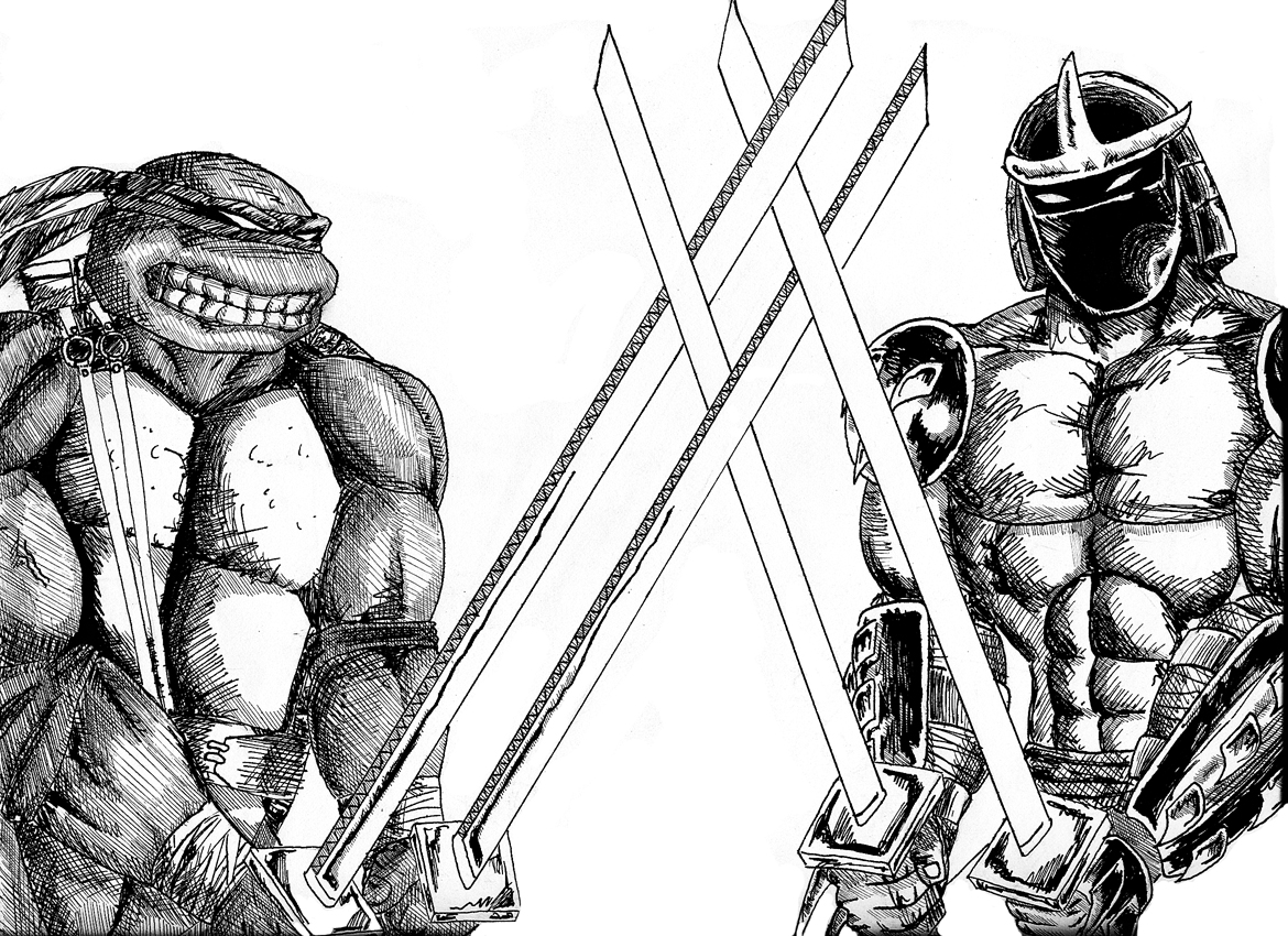 Leo and Shredder by Akkuma-sama