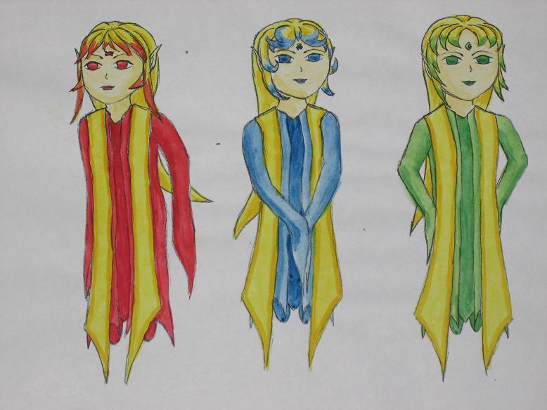The Three Golden Goddesses by AlaiaSkyhawk16