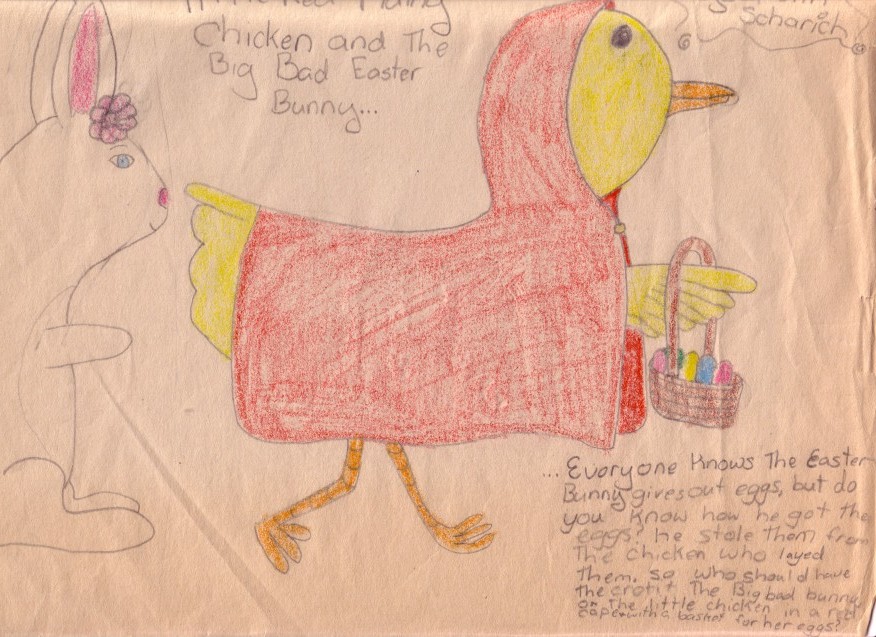 LittleRedRiding chicken & the BigBad Easter bunny by Albels_Girl
