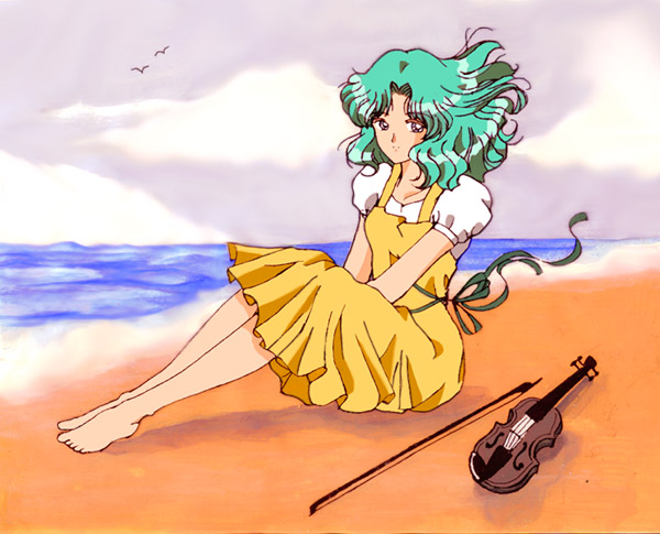 Sailor Neptune At the Beach by Aleena