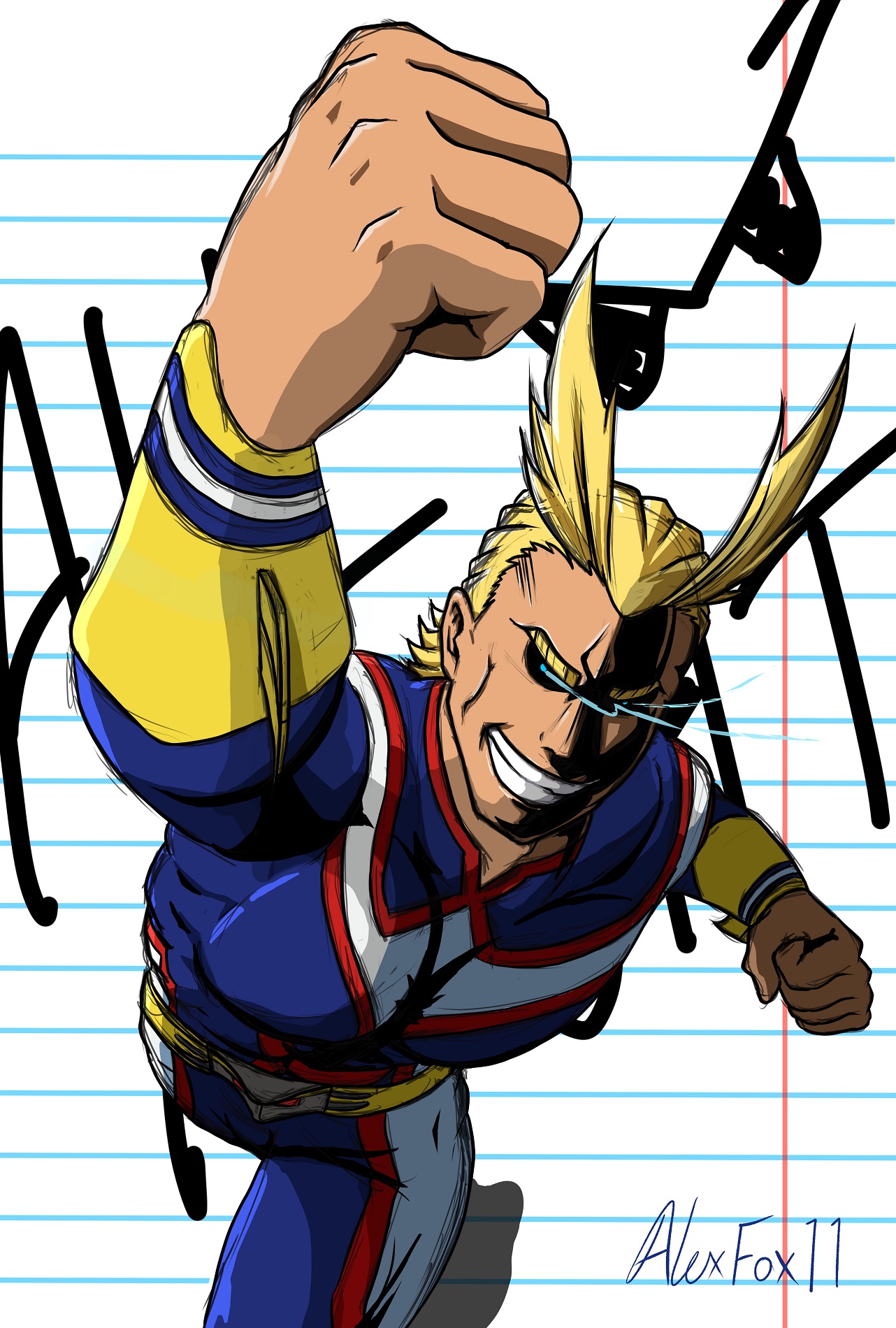 All Might - I AM HERE by AlexFox11