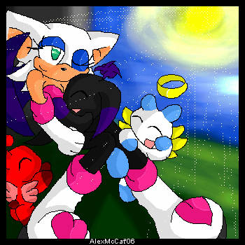 Rouge and her chao by Alex_McCat