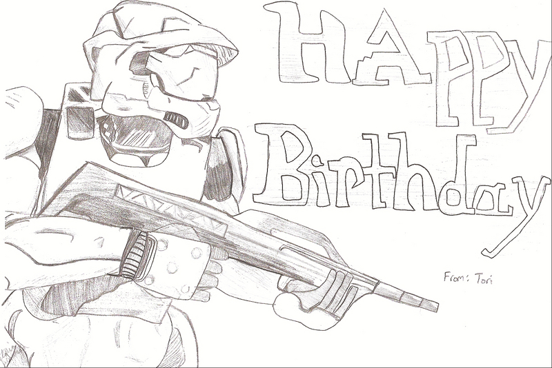 Halo birthday pic by All4art