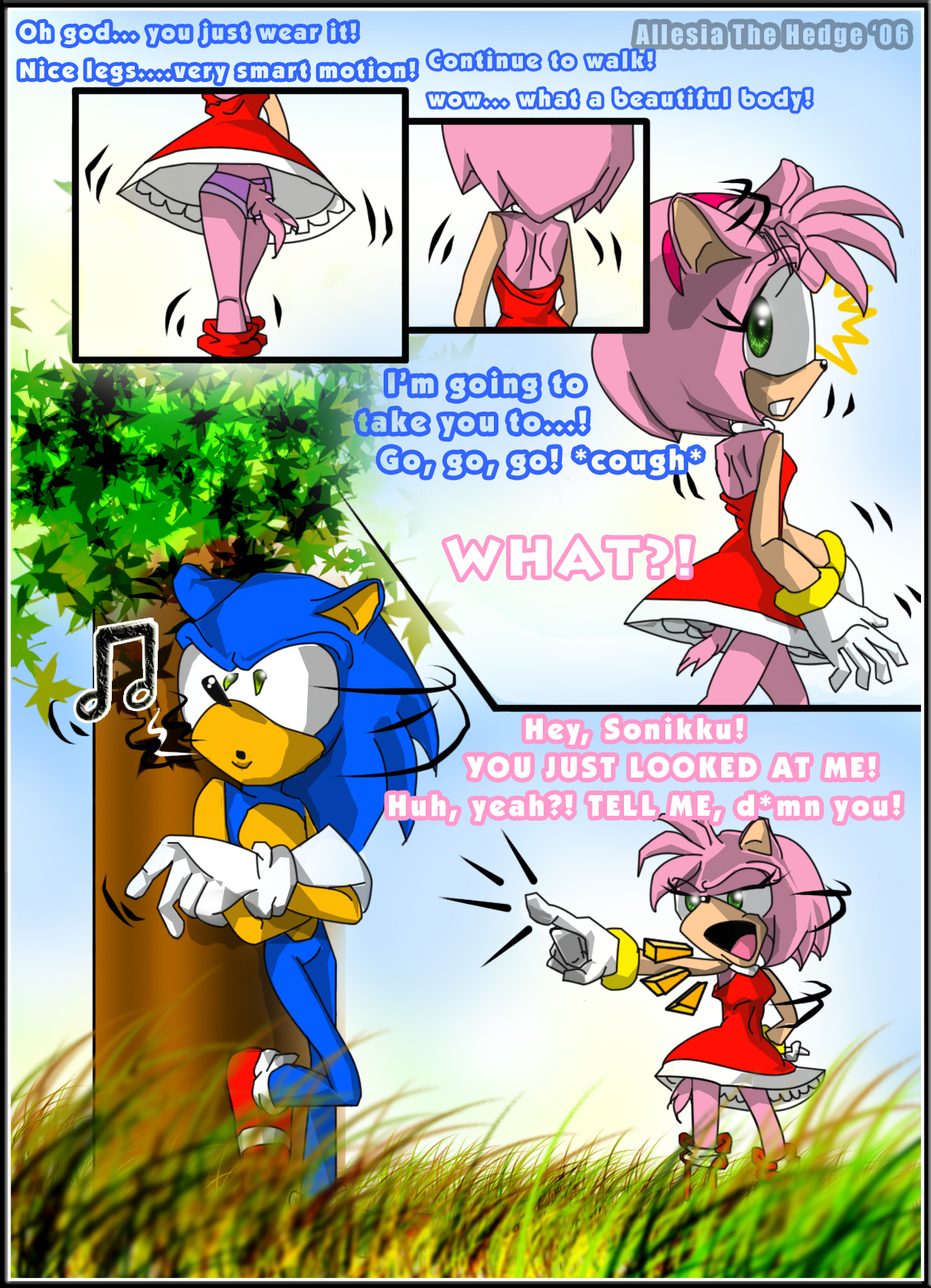 comic sonamy by AllesiaTheHedge