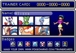 Alissa trainer card by AlleyCat17