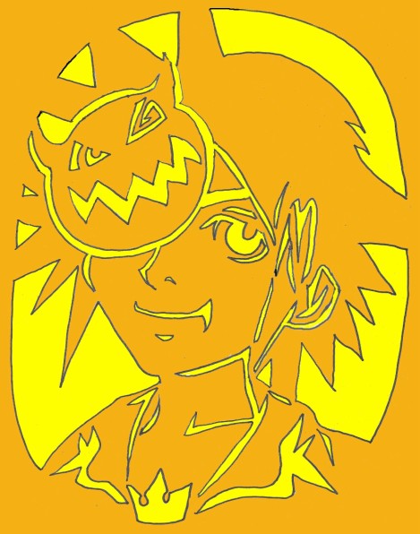 Sora KH Pumpkin design by Allia