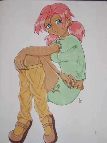 Girl with Pink hair by Allia