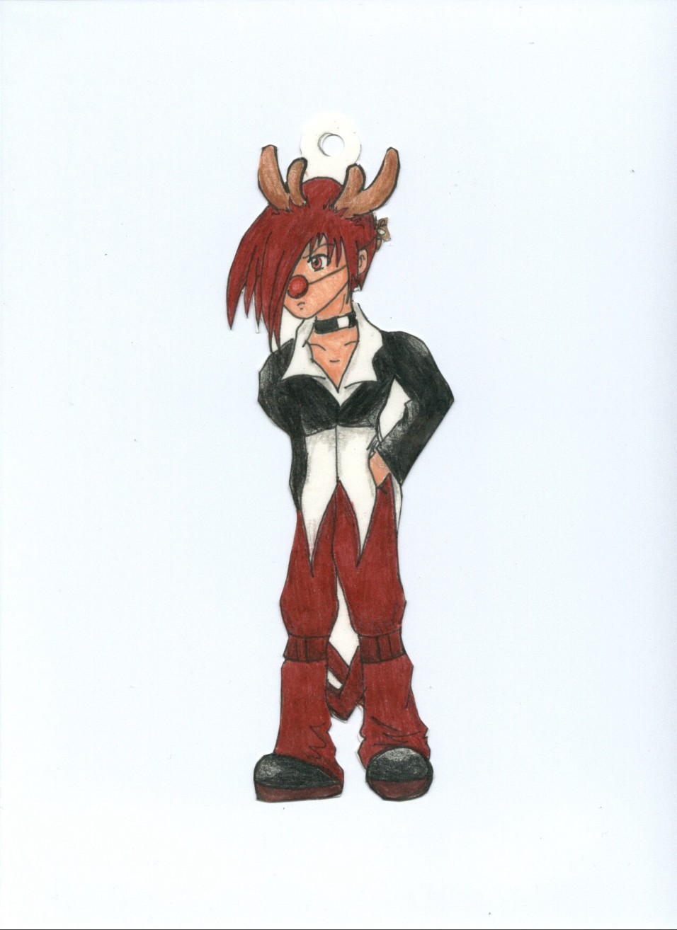 Iori as one of Santa's Reindeer by Allia