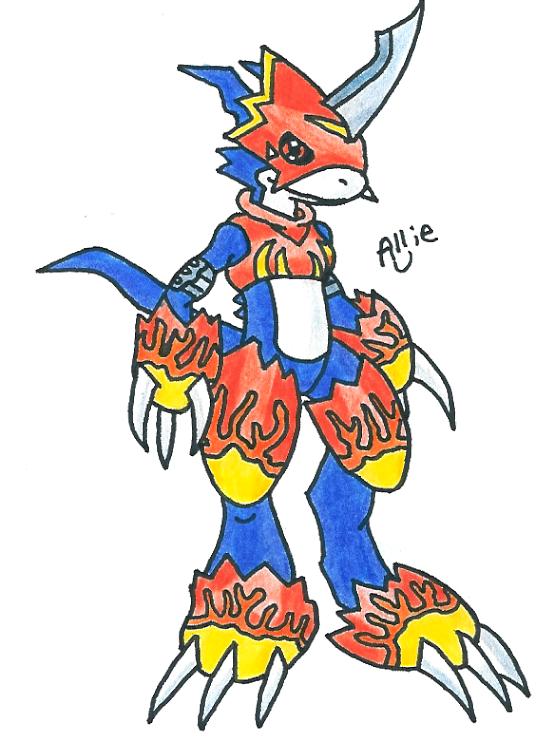 Flamedramon by Allie