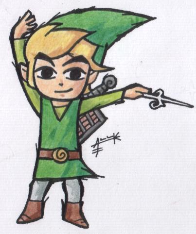 Link and the Wind Waker by Allie