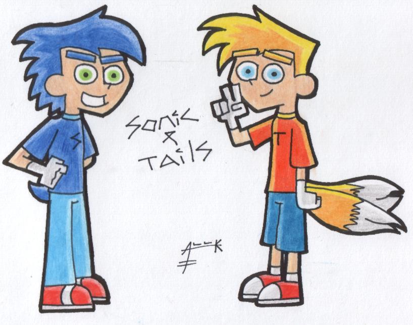 Sonic and Tails, DP Style (For sonicdynamite) by Allie