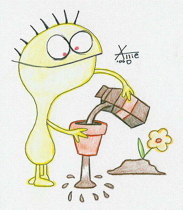 That Weird Kid's Using A Flowerpot For A Cup! by Allie