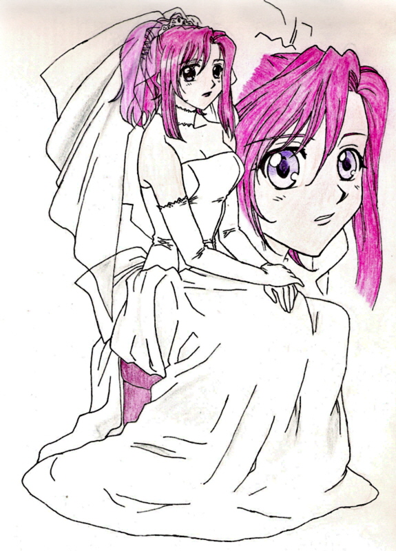Mizuho in wedding dress by Amadeus